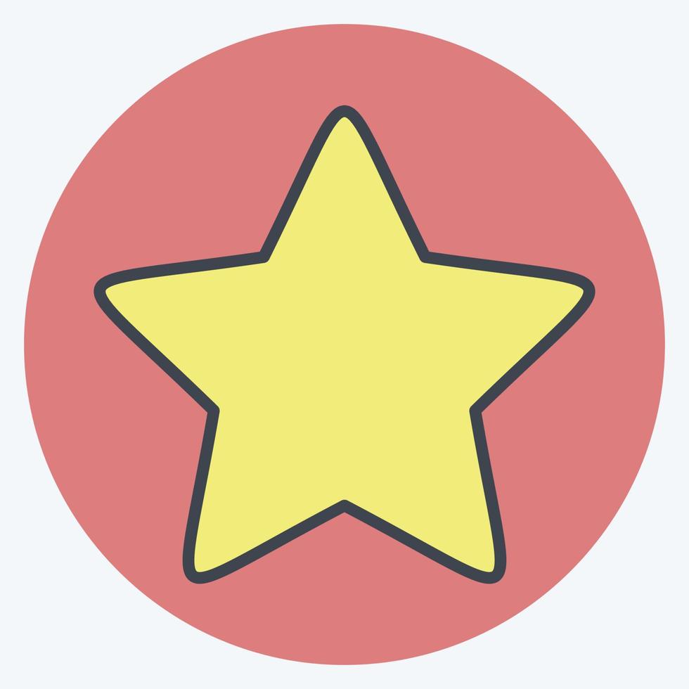 ikon stjärna 2. relaterad till stjärnor symbol. Färg para stil. enkel design redigerbar. enkel illustration. enkel vektor ikoner