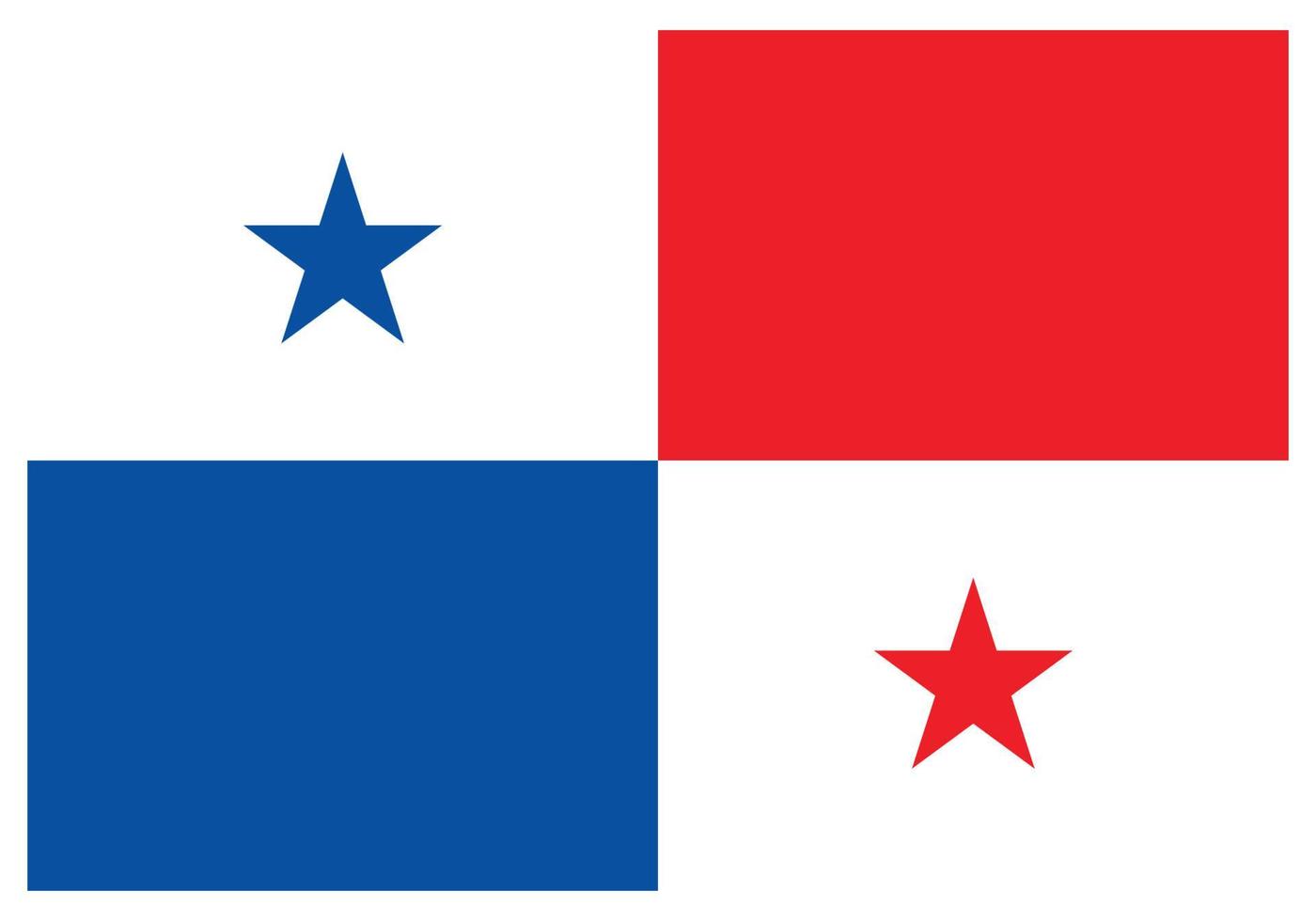 Nationalflagge von Panama - flaches Farbsymbol. vektor