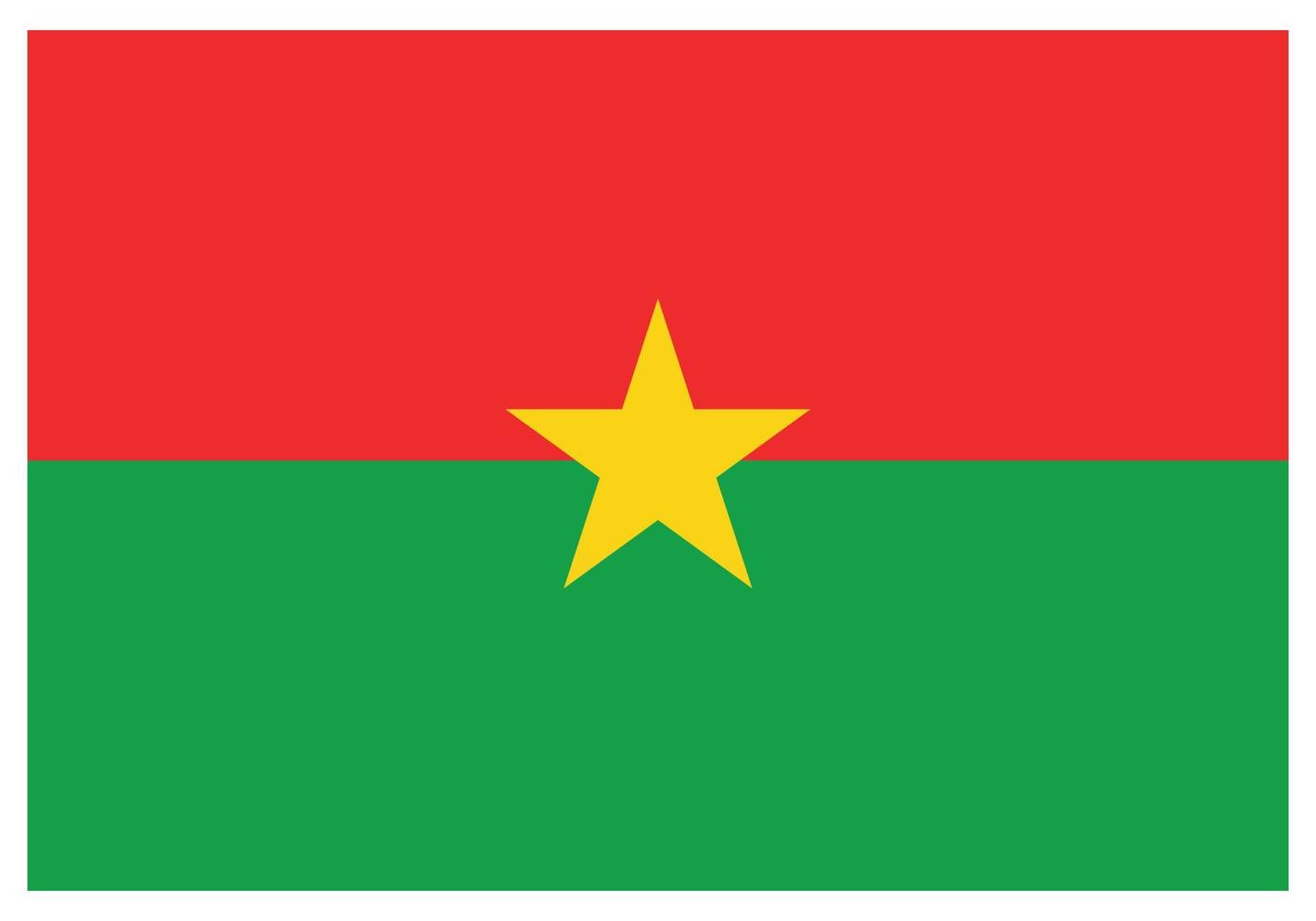 nationalflagge von burkina faso - flaches farbsymbol. vektor