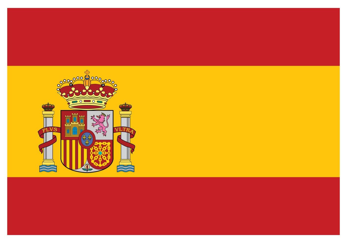 Nationalflagge Spaniens - flaches Farbsymbol. vektor