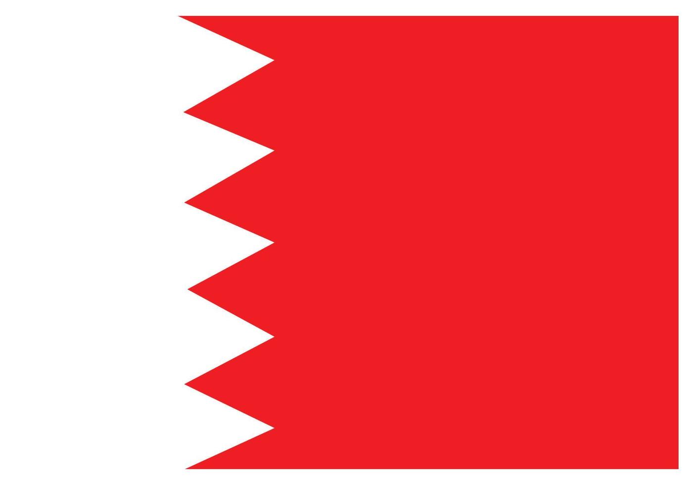 Nationalflagge von Bahrain - flaches Farbsymbol. vektor