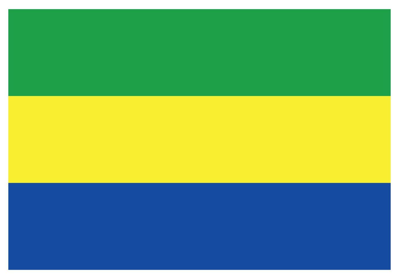 nationalflagge von gabun - flaches farbsymbol. vektor