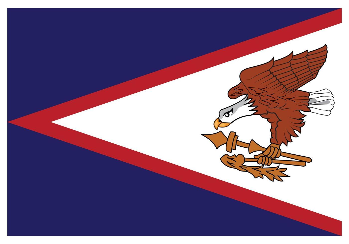 Nationalflagge von Amerikanisch-Samoa - flaches Farbsymbol. vektor