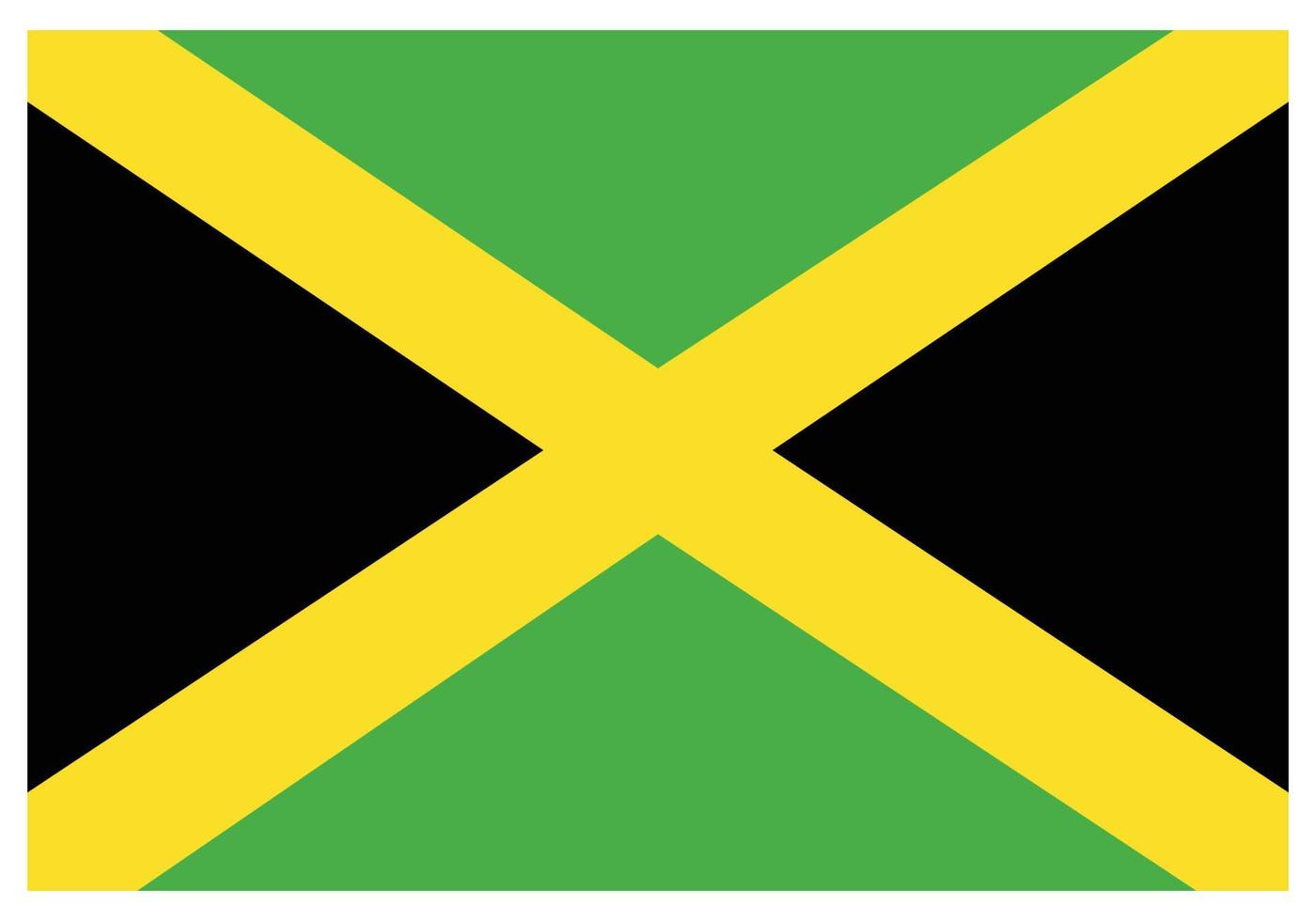 Nationalflagge von Jamaika - flaches Farbsymbol. vektor