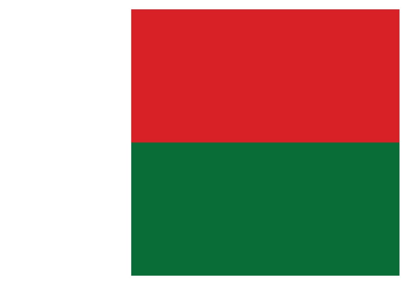 Nationalflagge von Madagaskar - flaches Farbsymbol. vektor