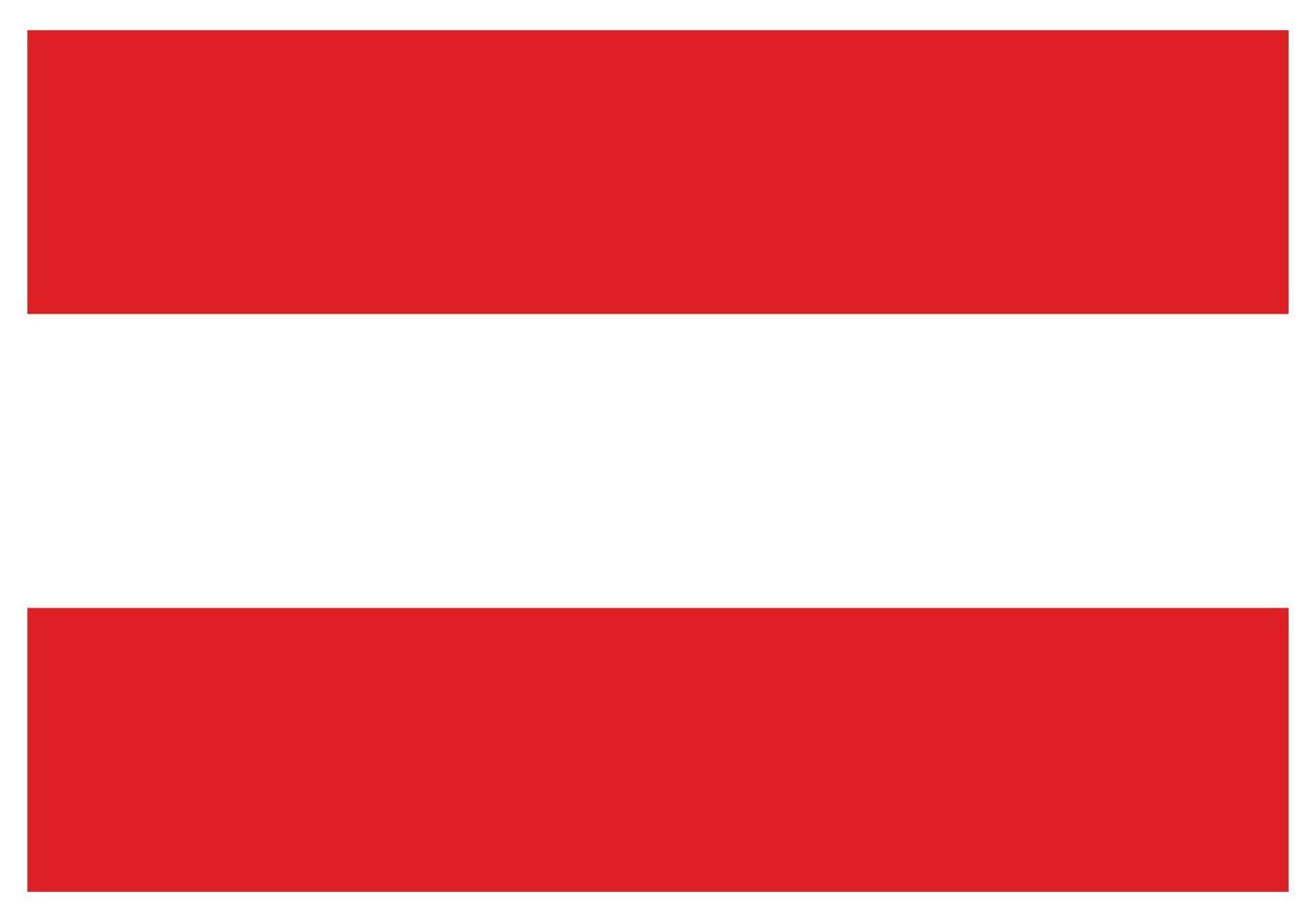 Nationalflagge Österreichs - flaches Farbsymbol. vektor