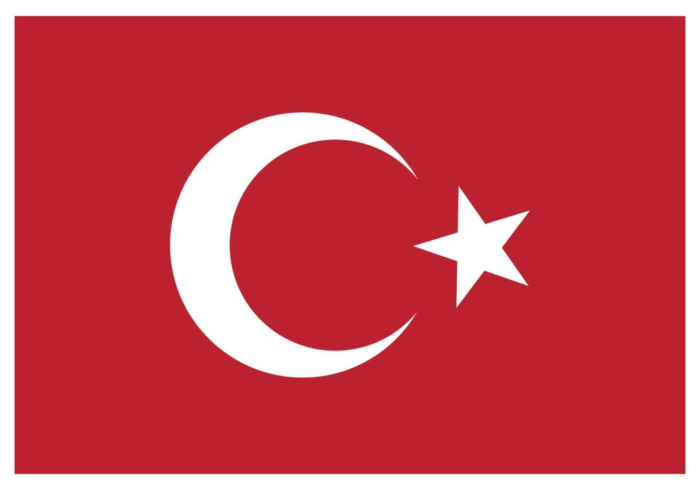 Nationalflagge der Türkei - flaches Farbsymbol. vektor