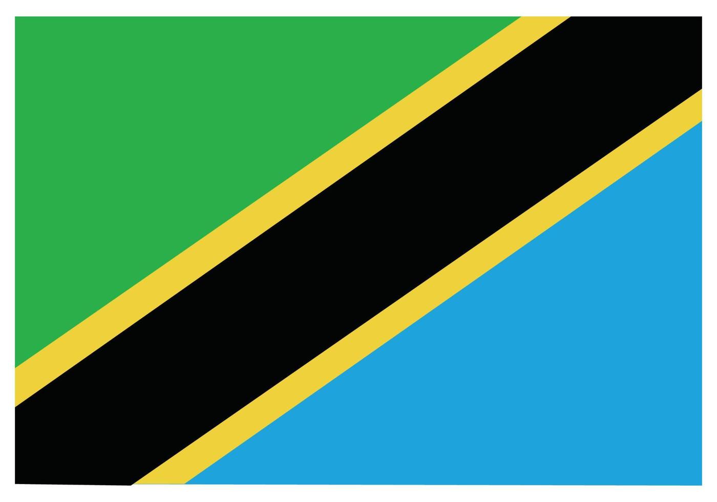 nationell flagga av tanzania - platt Färg ikon. vektor