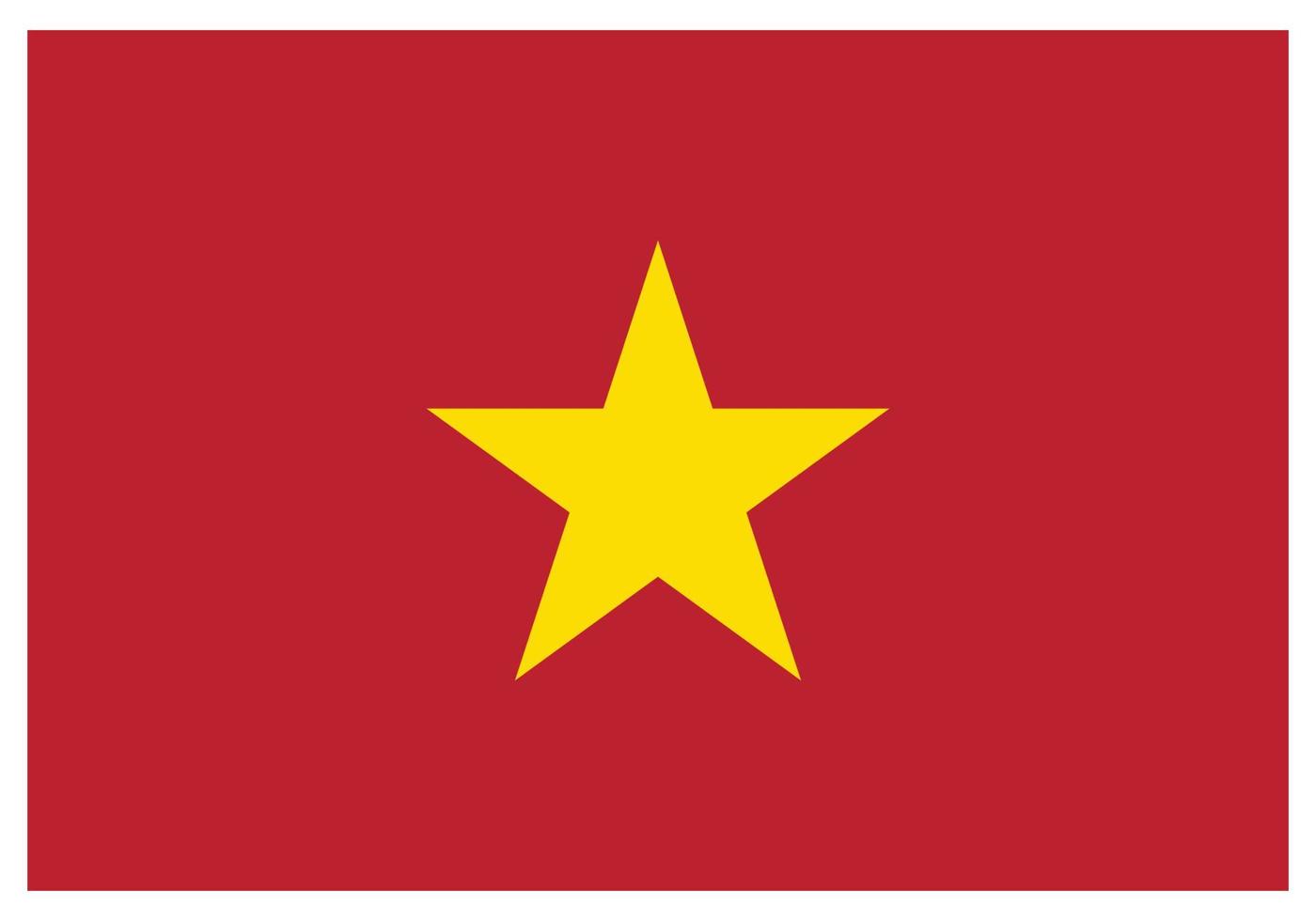 nationell flagga av vietnam - platt Färg ikon. vektor