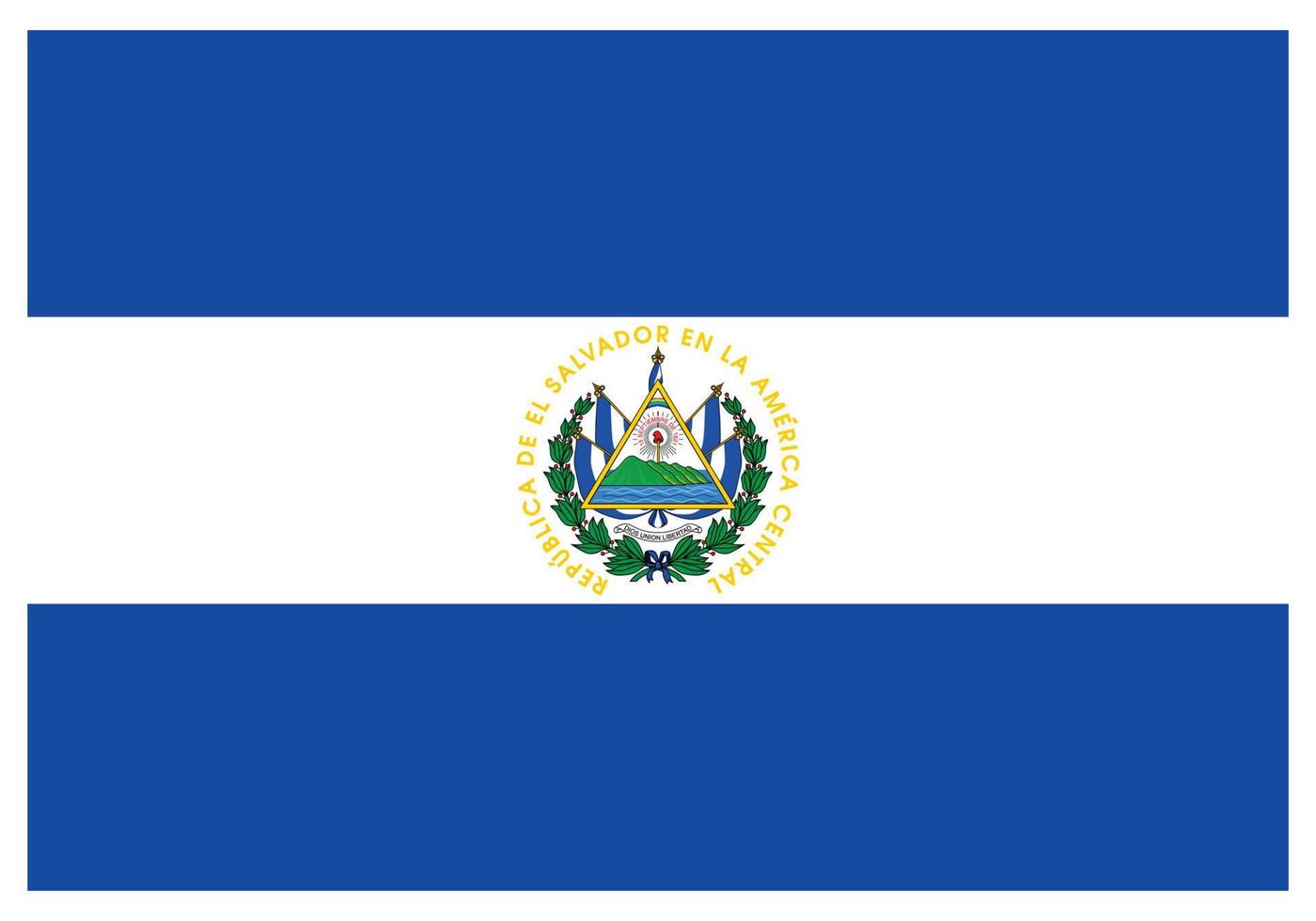 nationell flagga av salvador - platt Färg ikon. vektor