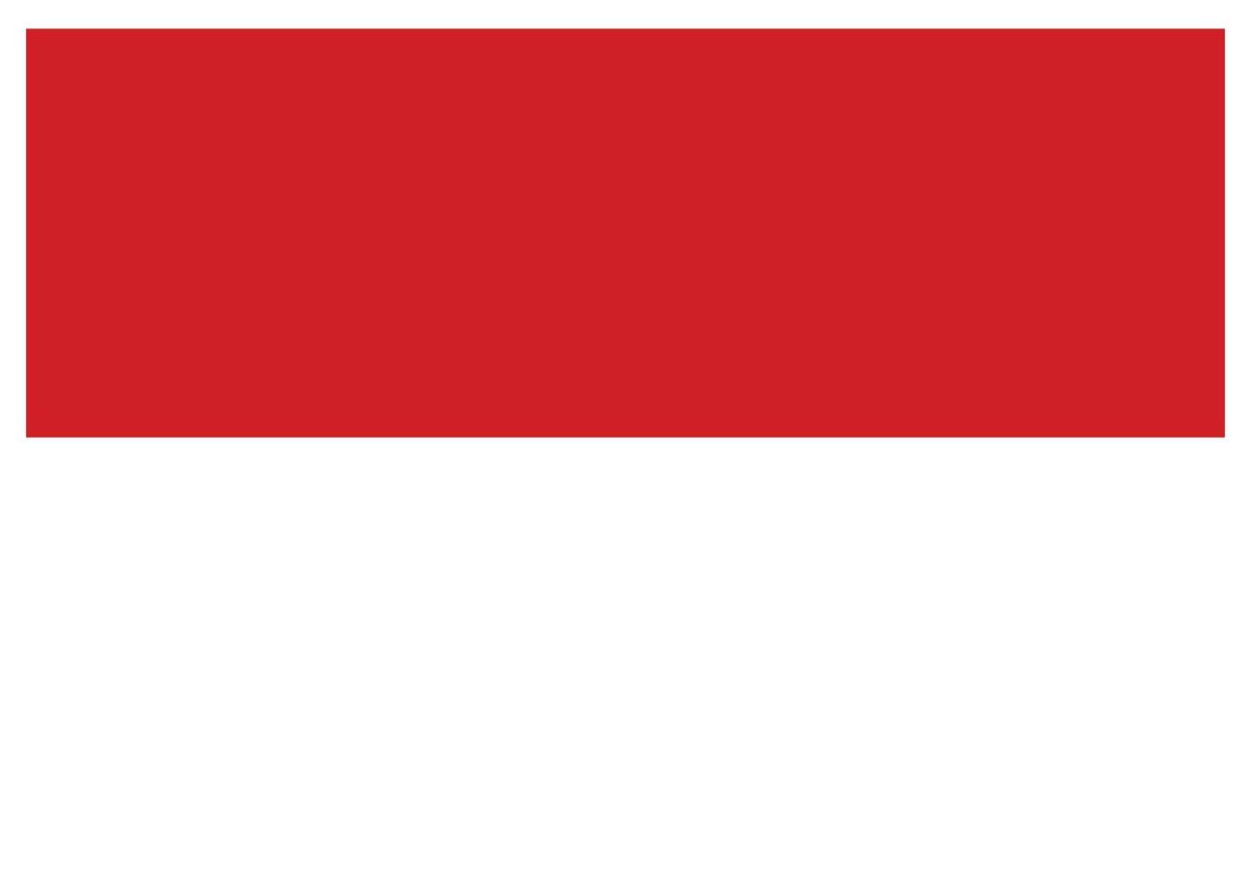 nationell flagga av indonesien - platt Färg ikon. vektor