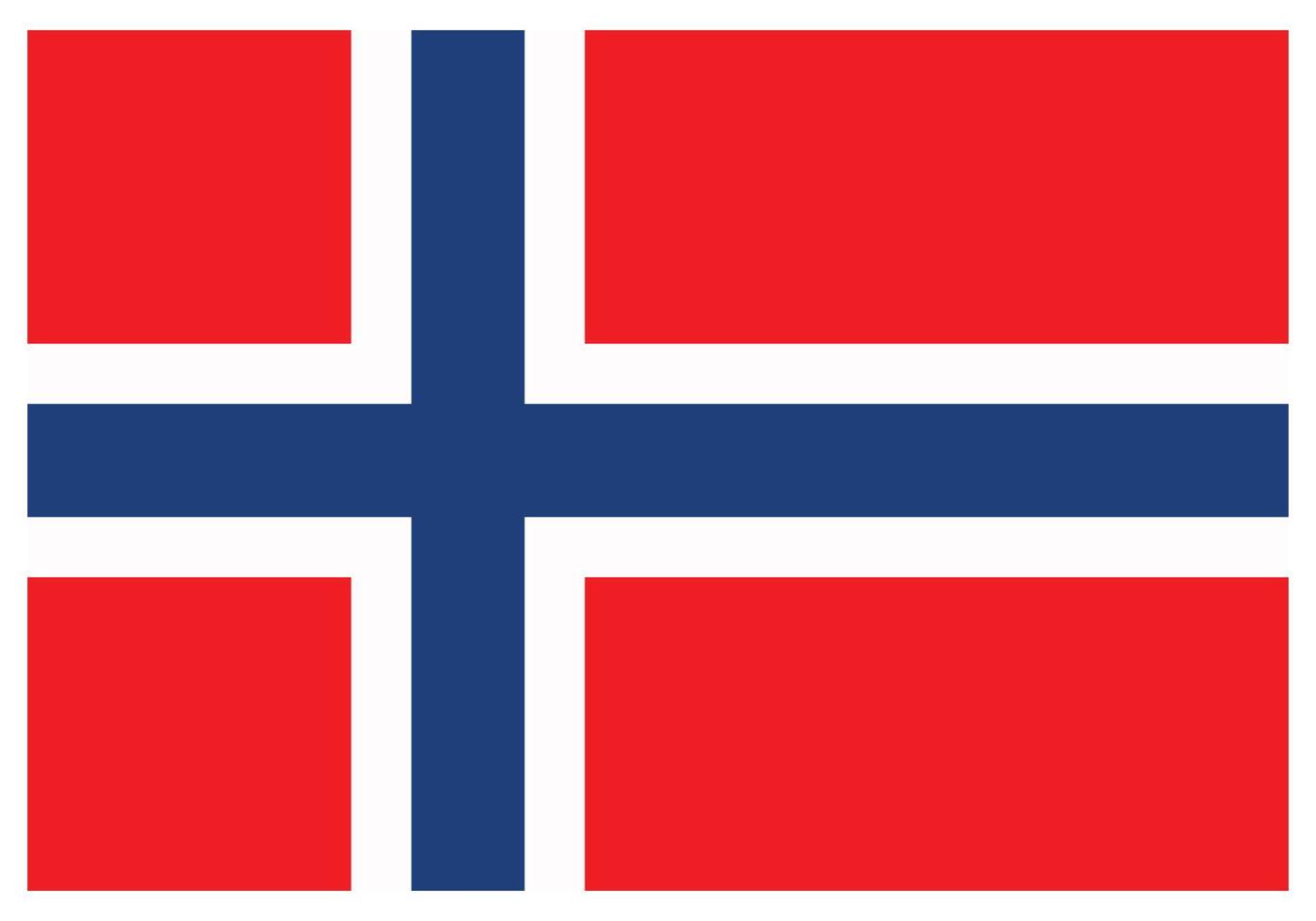 Nationalflagge von Norwegen - flaches Farbsymbol. vektor