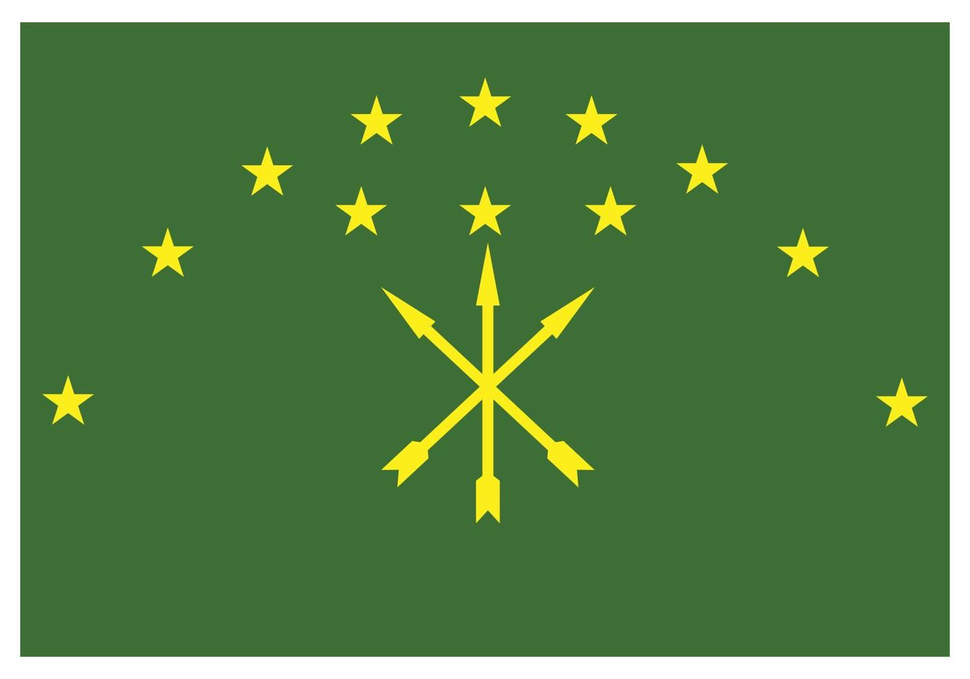 nationell flagga av adygea - platt Färg ikon. vektor