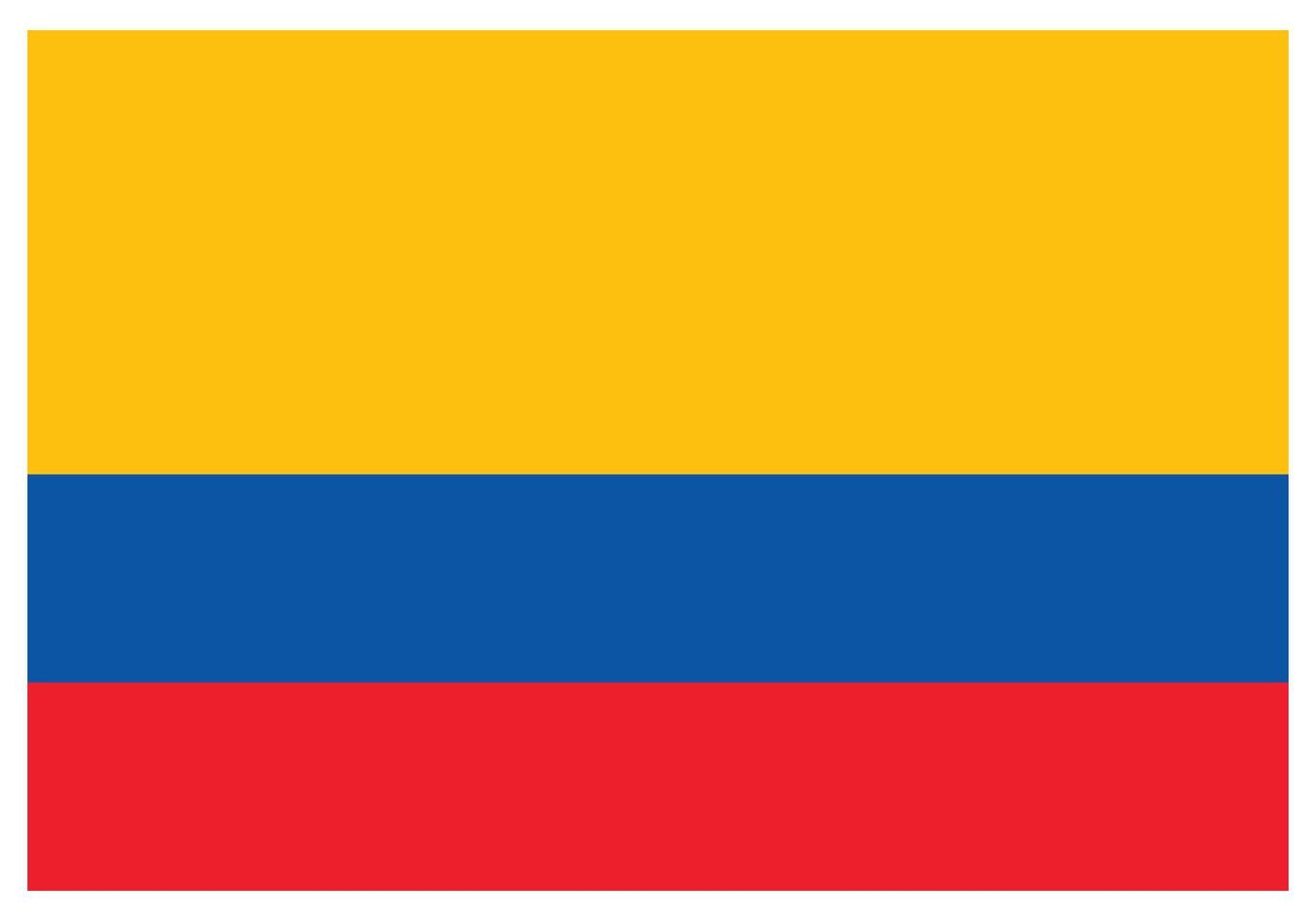 nationell flagga av colombia - platt Färg ikon. vektor