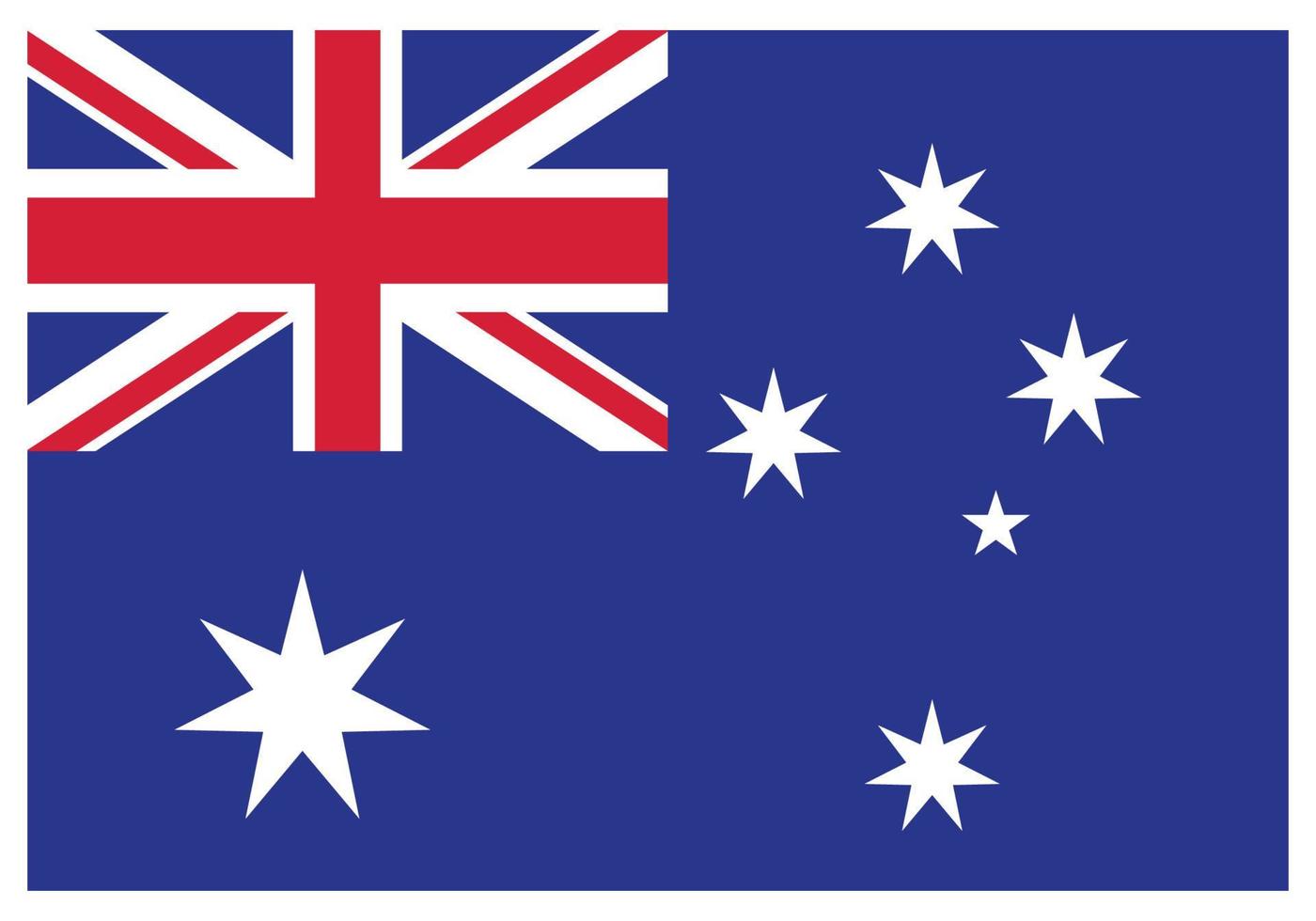 nationalflagge von australien - flaches farbsymbol. vektor