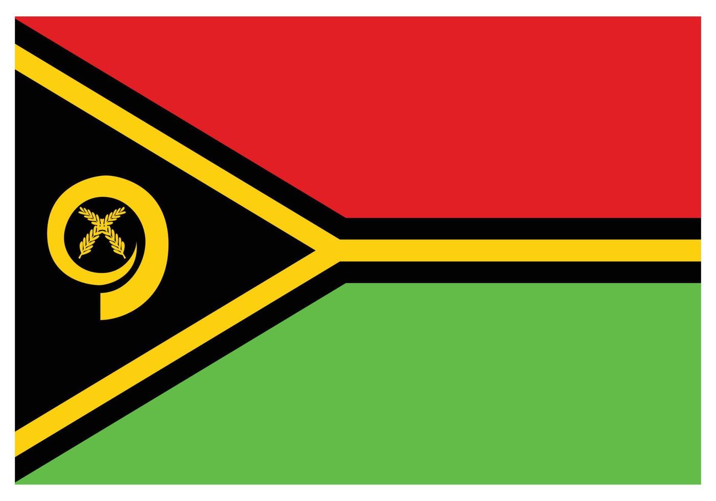 nationell flagga av vanuatu - platt Färg ikon. vektor