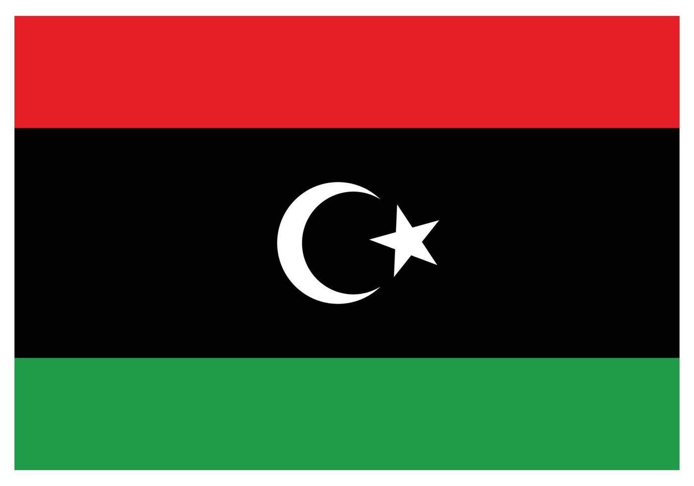 Nationalflagge von Libyen - flaches Farbsymbol. vektor