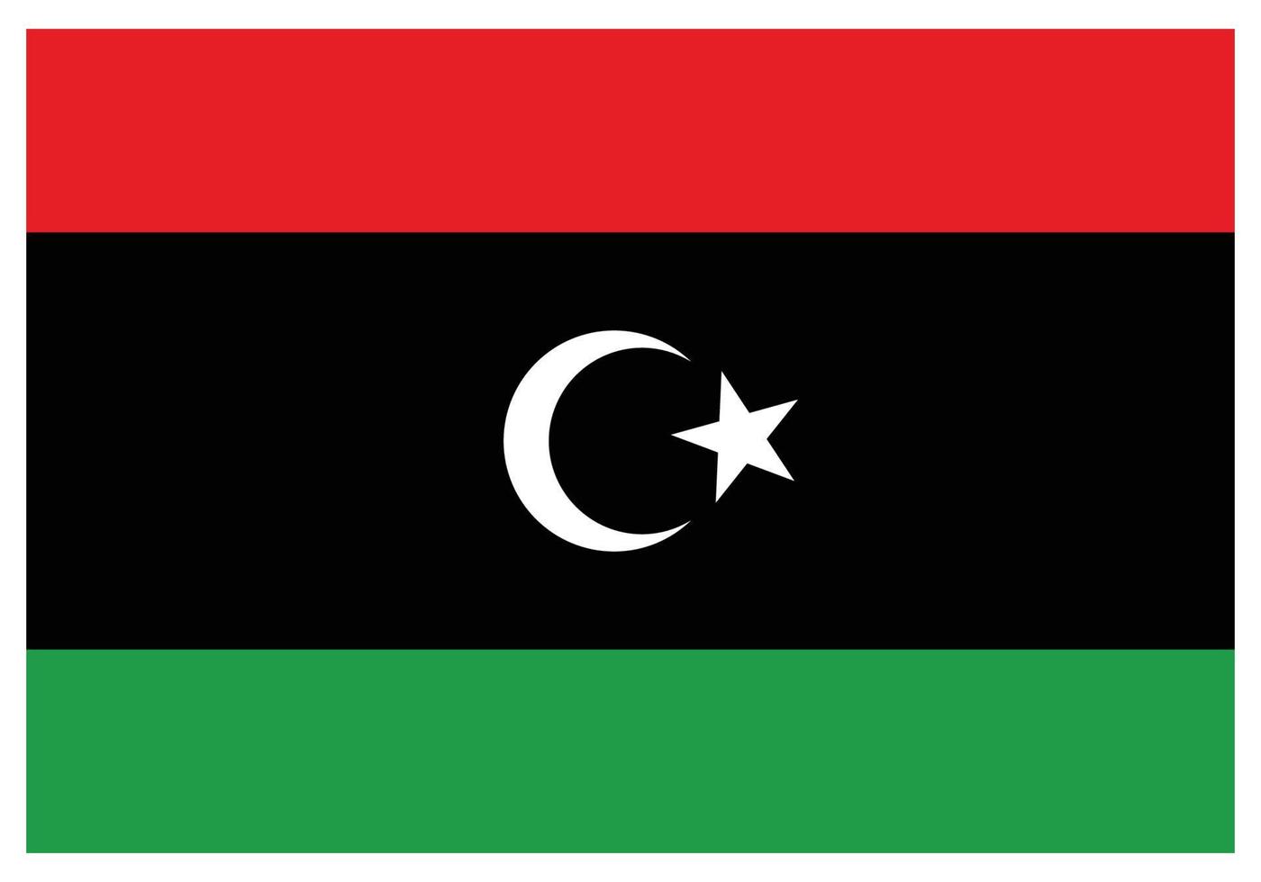 nationell flagga av libyen - platt Färg ikon. vektor
