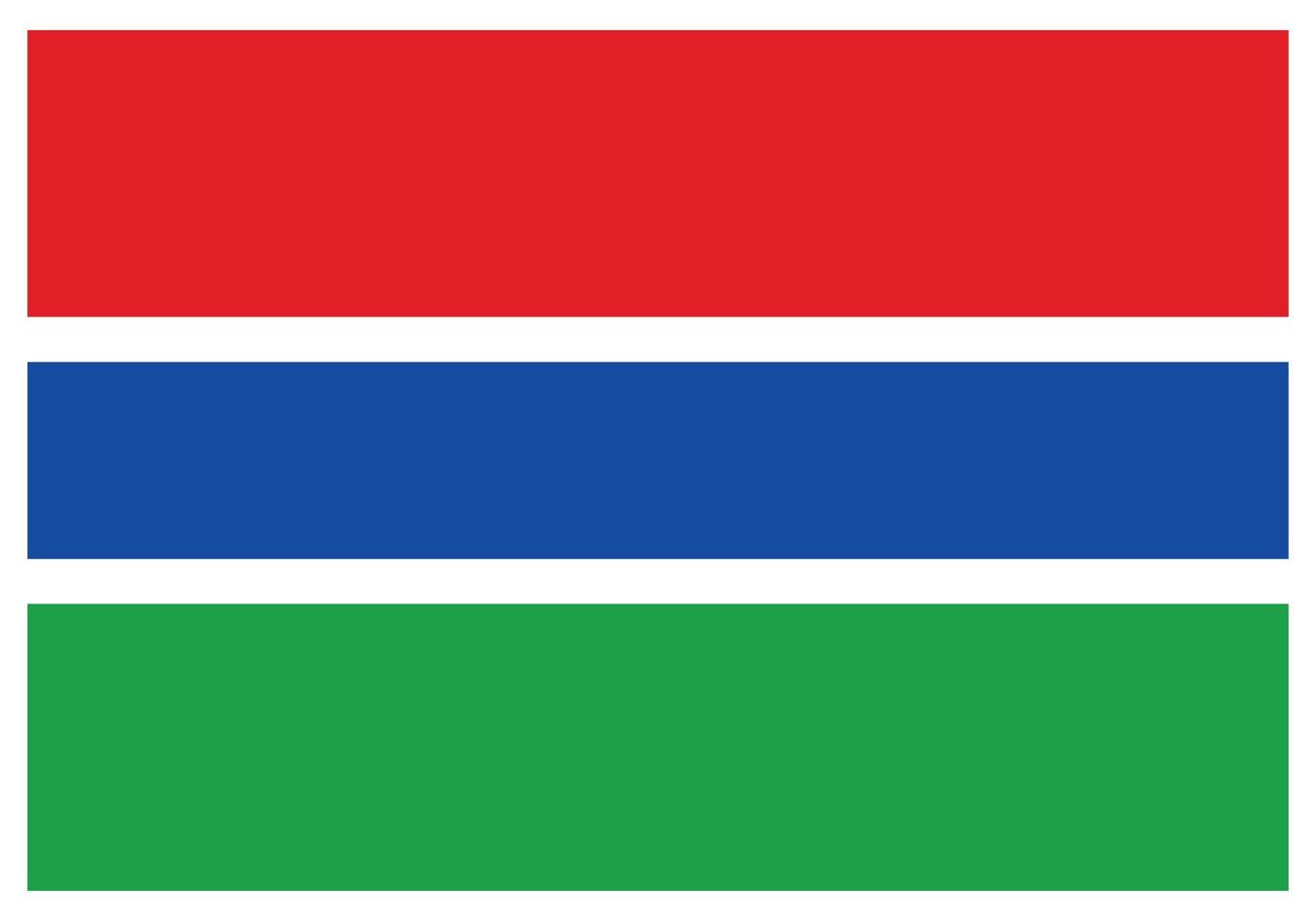 nationell flagga av gambia - platt Färg ikon. vektor
