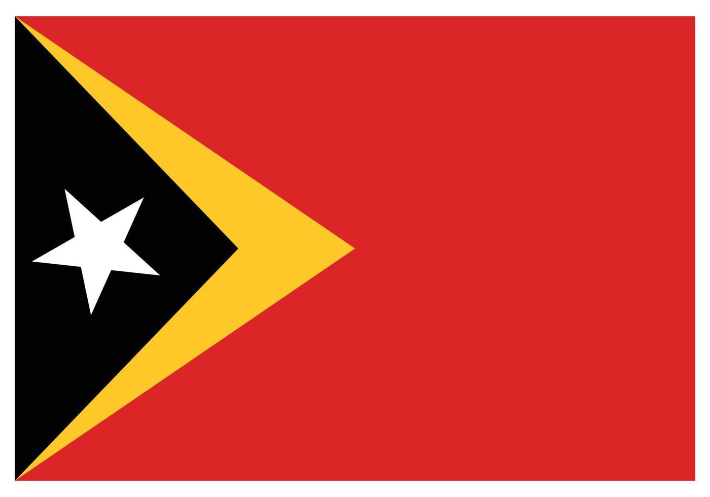 Nationalflagge von Osttimor - flaches Farbsymbol. vektor