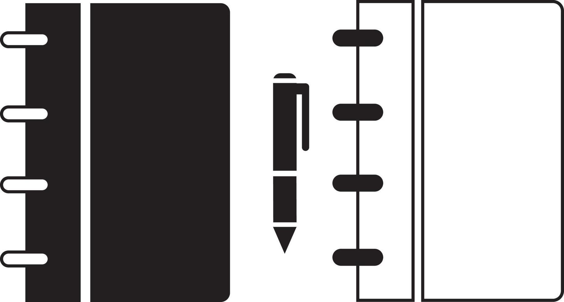 skola tidning. anteckningsbok ikon symbol mall för grafisk och webb design samling logotyp vektor illustration