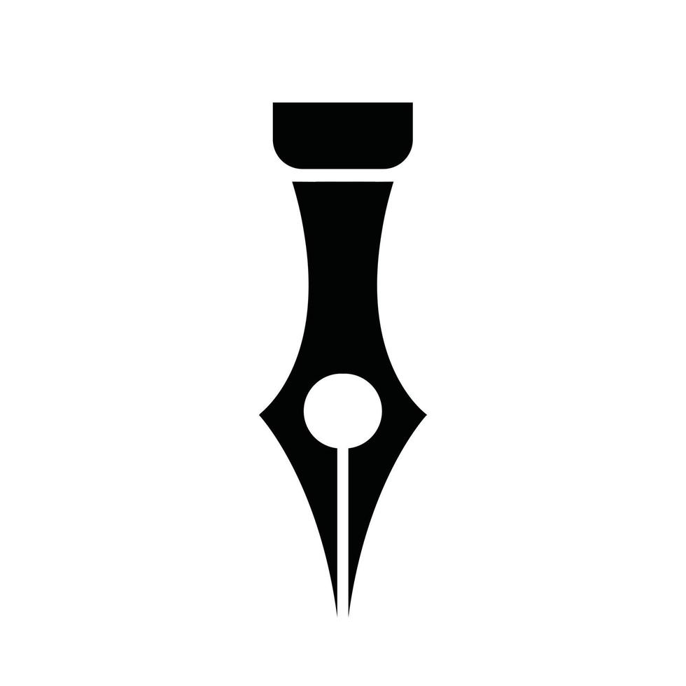 Füllfederhalter-Symbol-Vektor-Design-Vorlage vektor