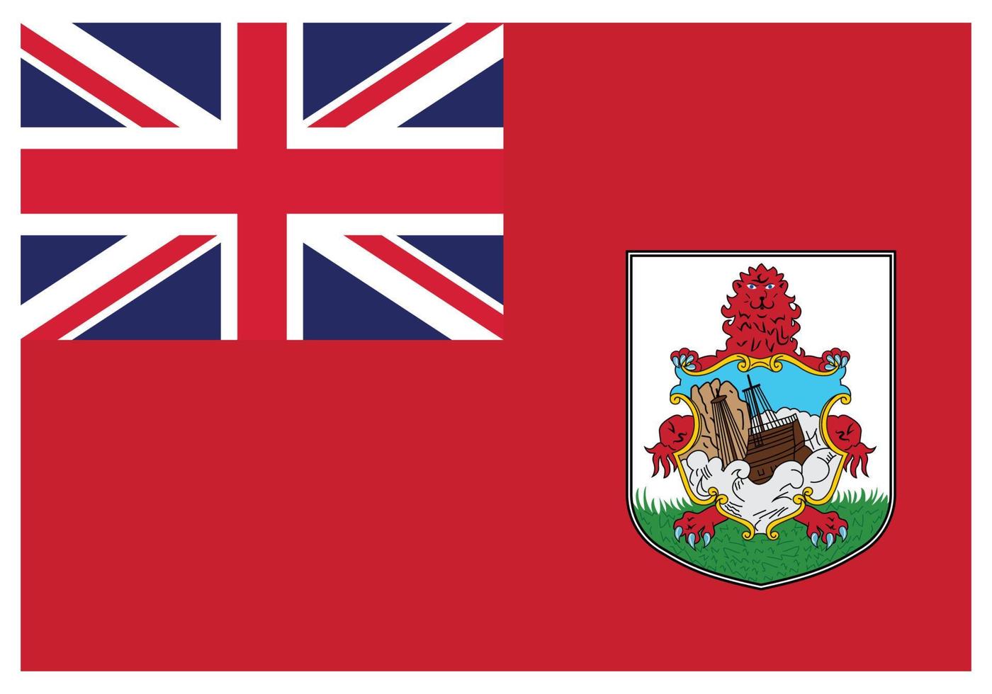nationell flagga av bermuda - platt Färg ikon. vektor