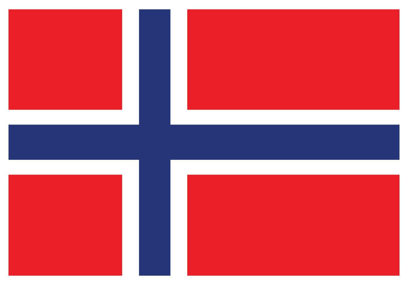 nationell flagga av Norge - platt Färg ikon. vektor