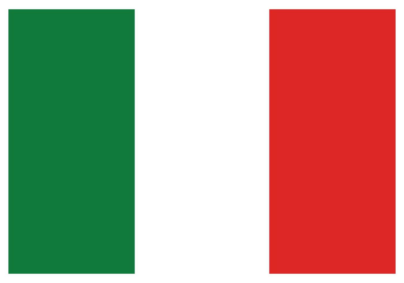 Nationalflagge von Italien - flaches Farbsymbol. vektor