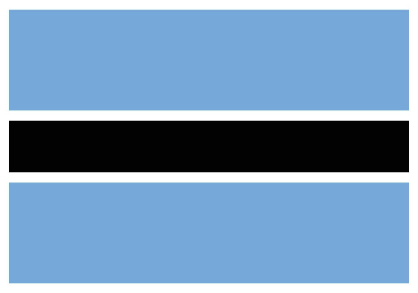 nationalflagge von botsuana - flaches farbsymbol. vektor