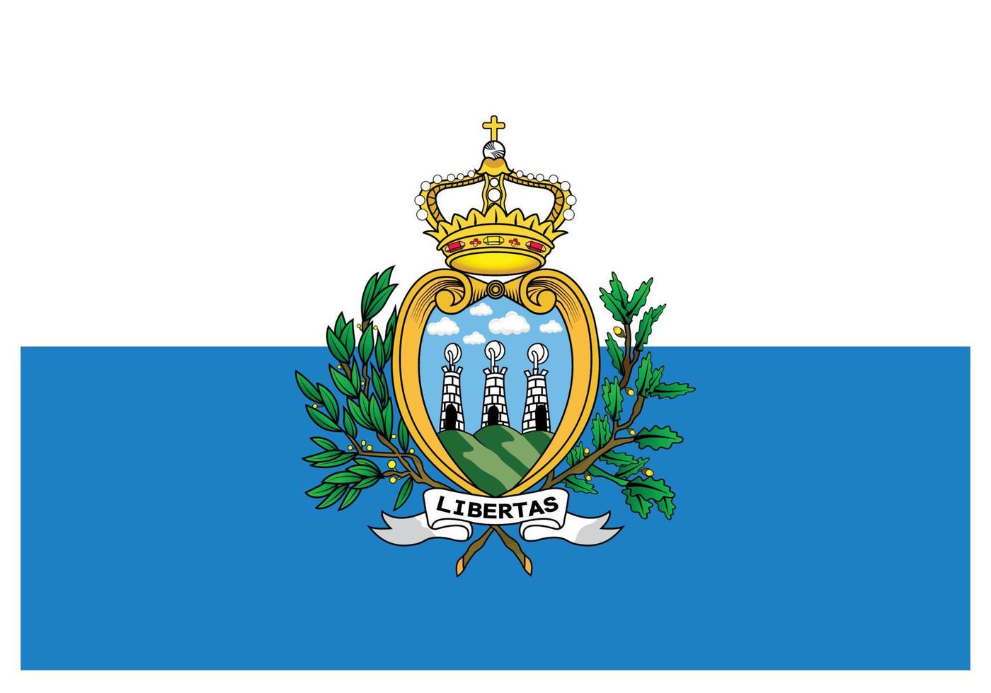 nationalflagge von san marino - flaches farbsymbol. vektor