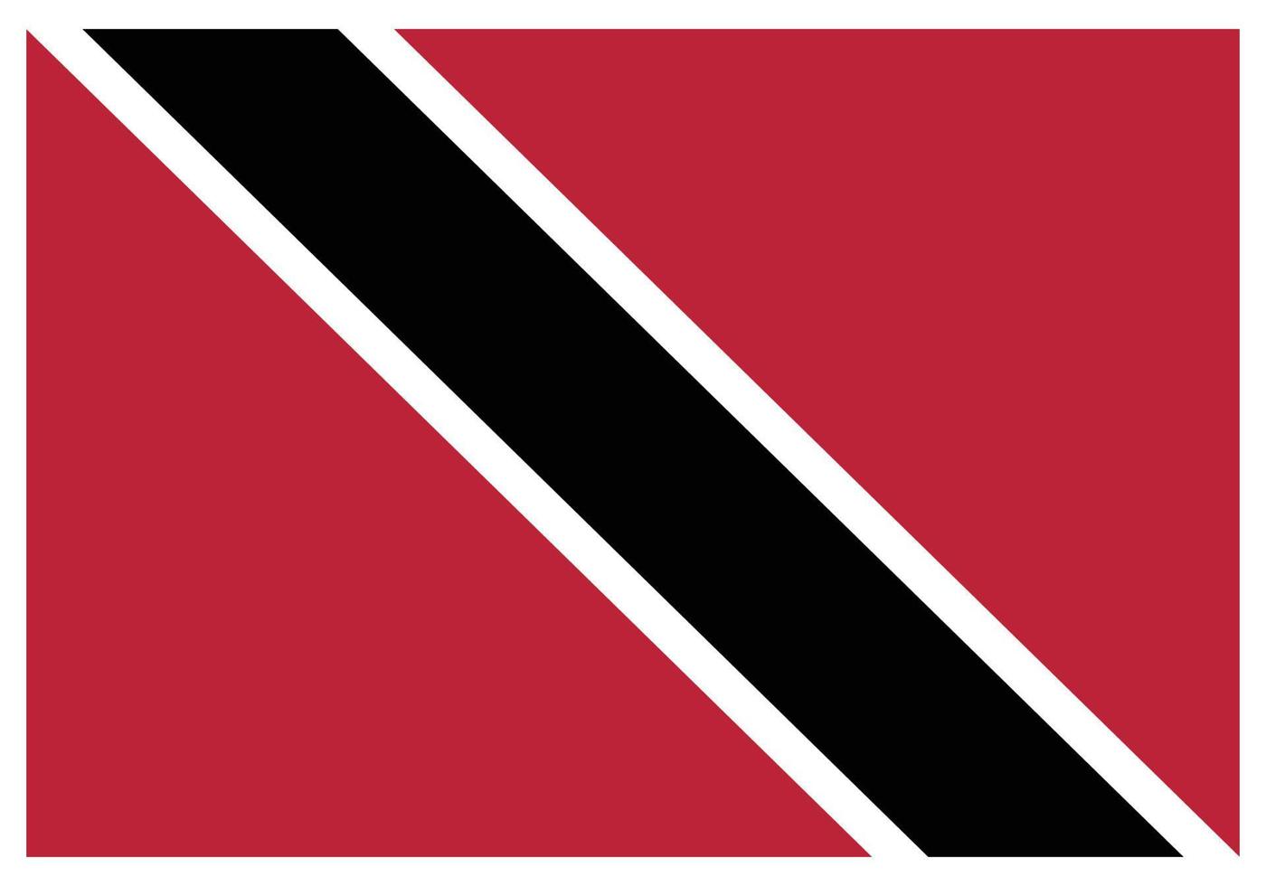 nationalflagge von trinidad und tobago - flaches farbsymbol. vektor