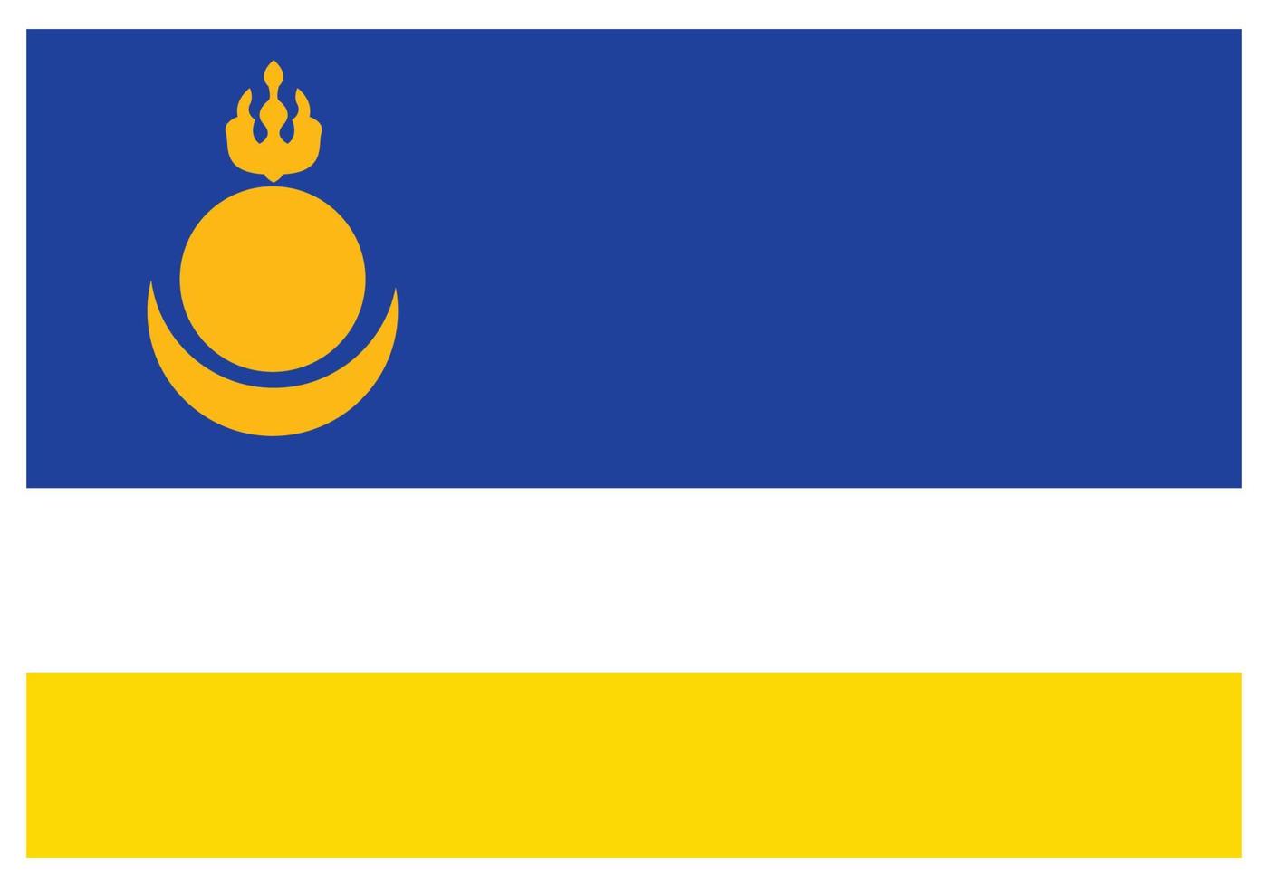 Nationalflagge von Burjatien - flaches Farbsymbol. vektor