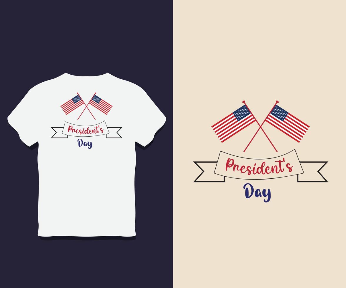 presidenter dag typografi t-shirt design vektor