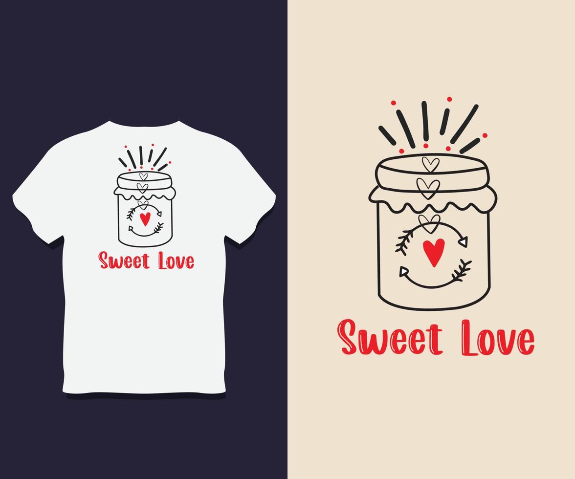 liebe typografie t-shirt design mit vektor