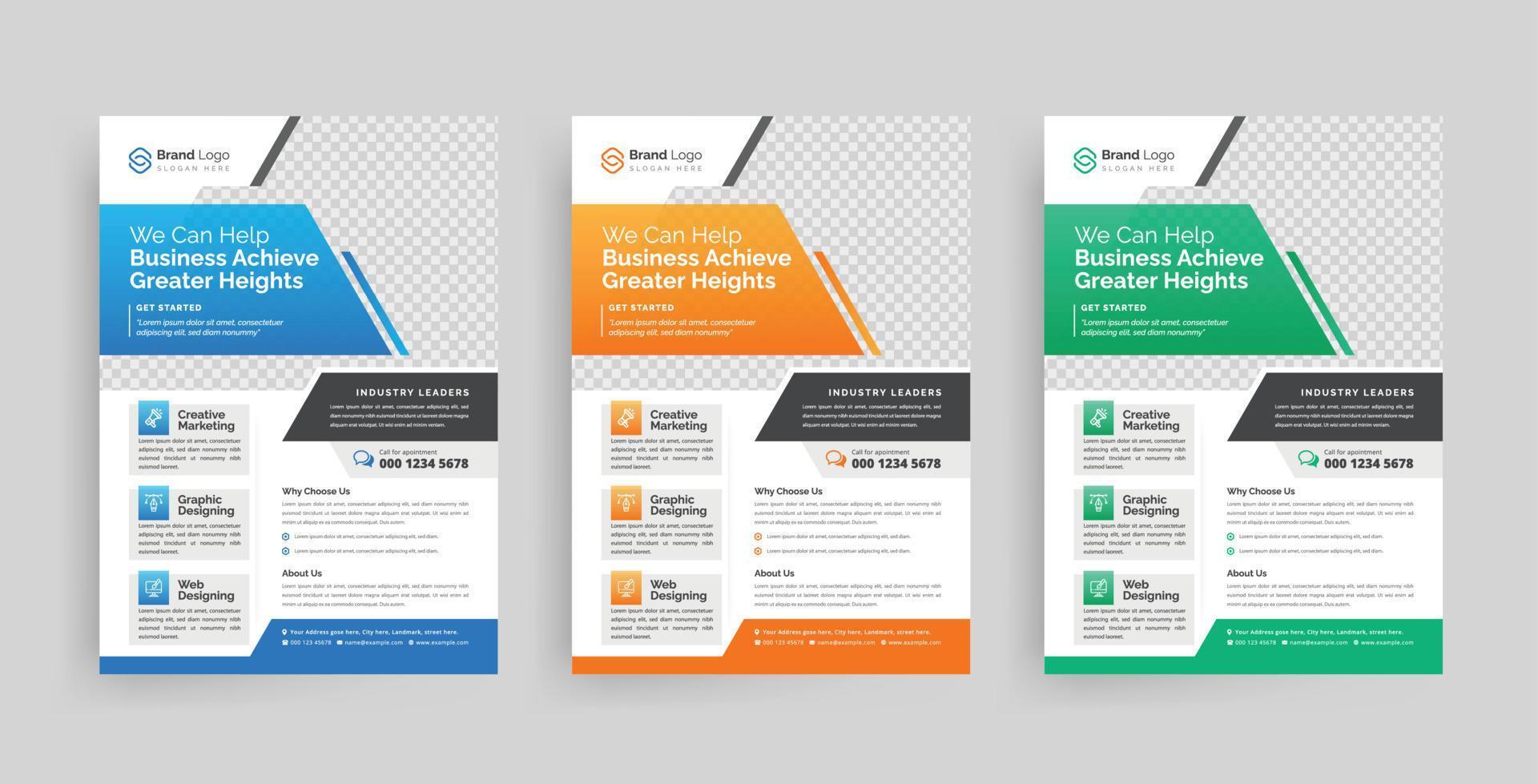 Moderne Corporate-Business-Flyer-Vorlage und Mehrzweck-Broschüren-Deckblatt-Design vektor