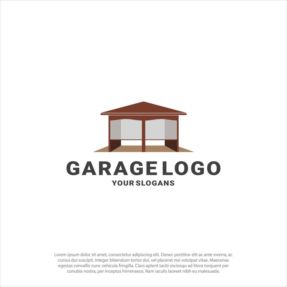 hus garage eller lager byggnad logotyp design vektor