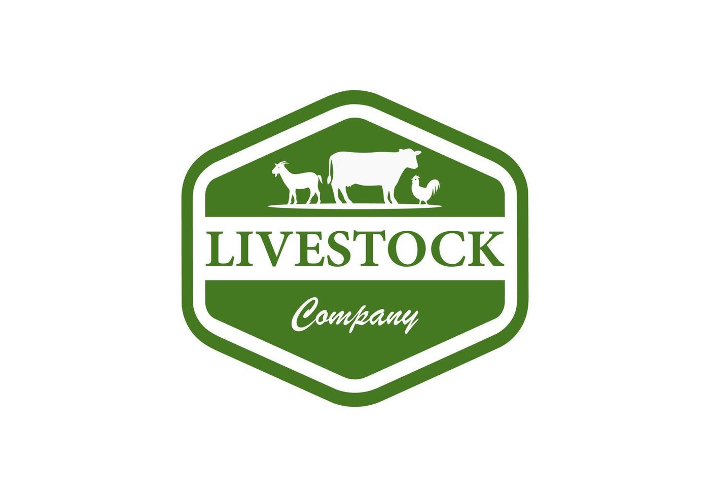 Vieh-Logo-Inspiration. Entwurfsvorlage für Nutztiere. Vektor-Illustration-Konzept vektor