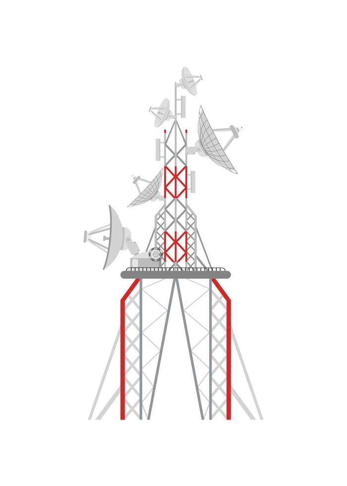 Funkturm-Symbol im Cartoon-Stil auf weißem Hintergrund. Vektor-Illustration vektor