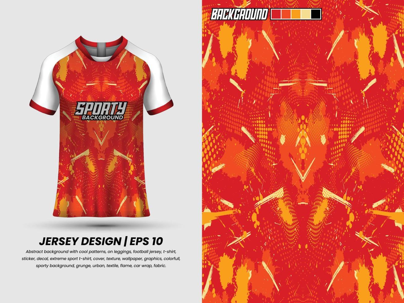 fotboll jersey design för sublimering, sport t skjorta design, mall jersey vektor