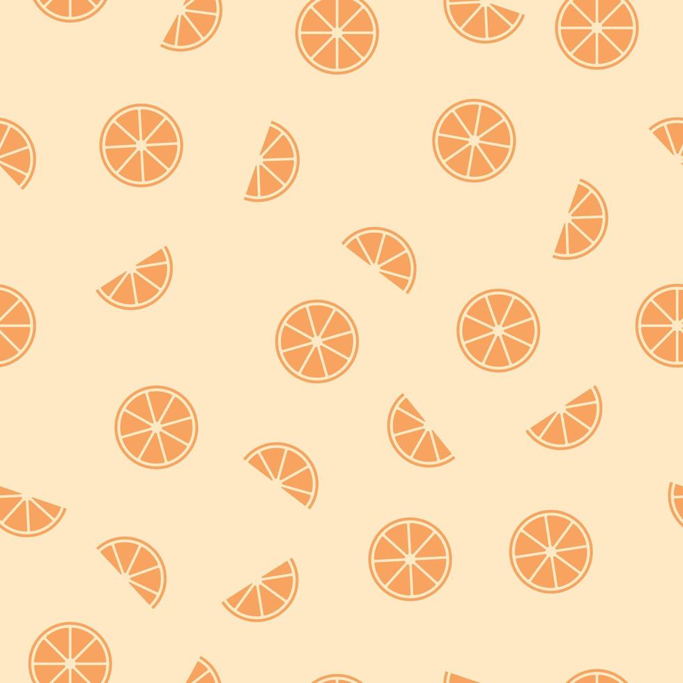 nahtloses muster der orangenfruchtscheibe. frische Orangenfruchtscheiben. sommerfrüchte für einen gesunden lebensstil. Vektor-Illustration vektor