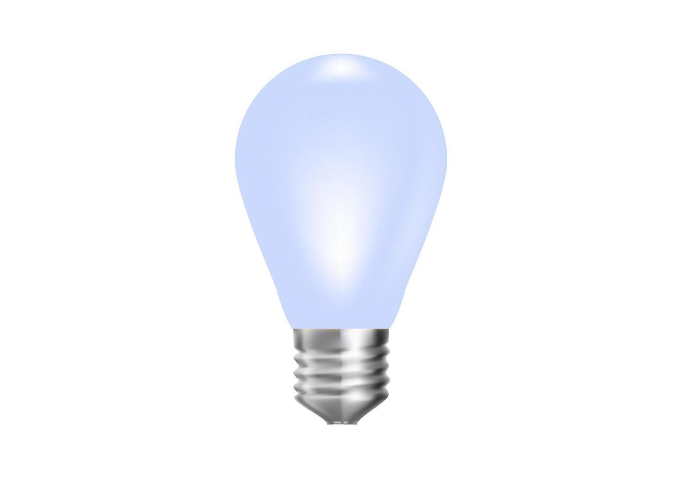 3d blå ljus Glödlampa ikon. tecknad serie stil minimal. aning, lösning, företag, strategi begrepp. vektor