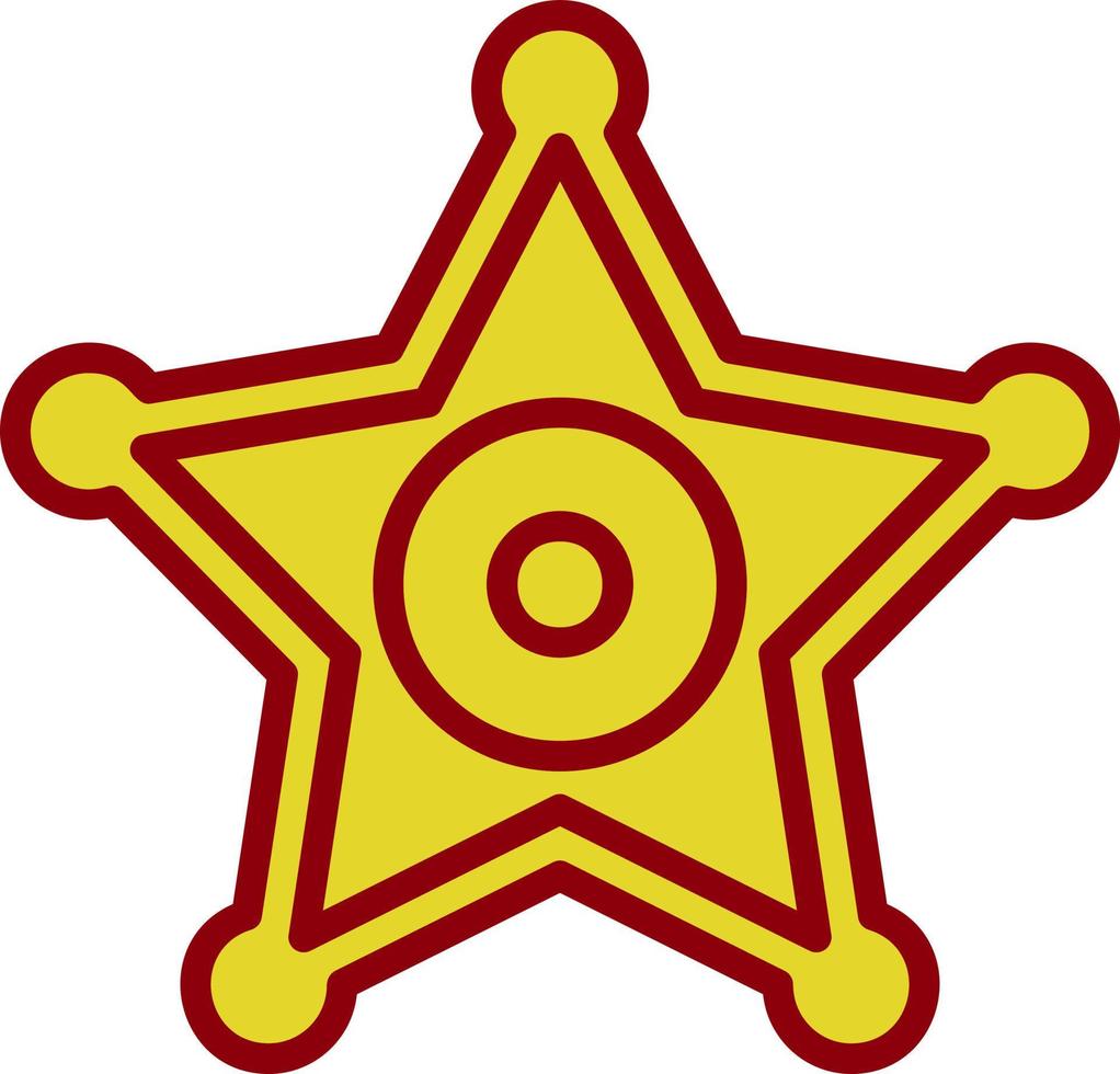 Sheriff-Abzeichen-Vektor-Icon-Design vektor