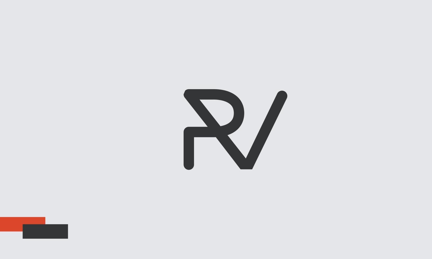 alfabetet bokstäver initialer monogram logotyp pv, vp, p och v vektor