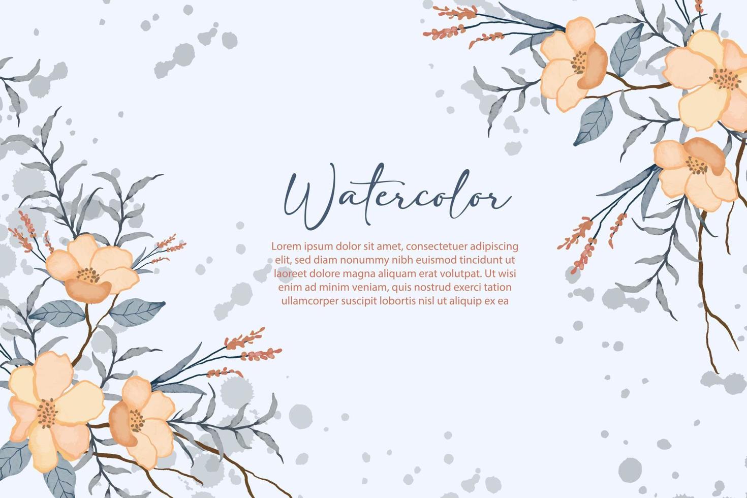 elegant och enkel vattenfärg blomma bakgrund vektor