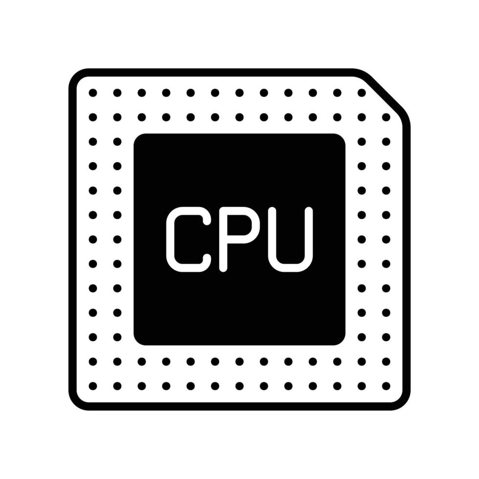 computerprozessorsymbol als rechenzentrum oder oft als cpu bekannt vektor