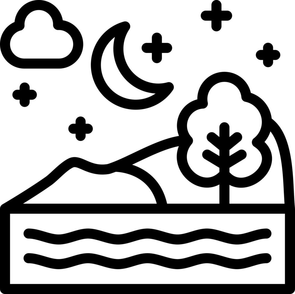 Nachtlandschaft Vektor Icon Design