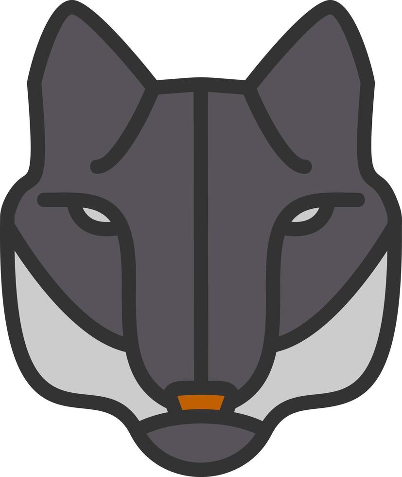 Wolf-Vektor-Icon-Design vektor