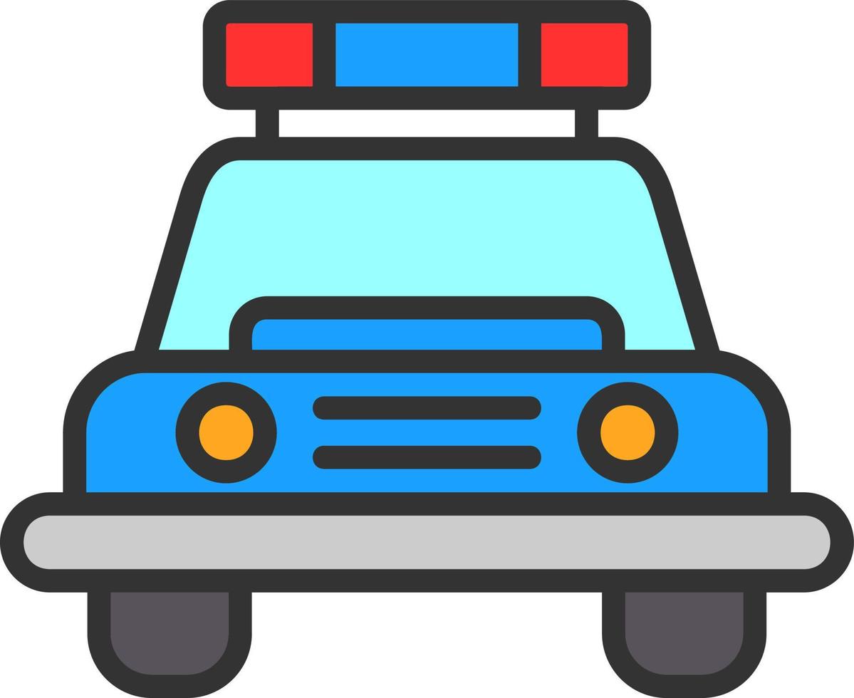 Polizeiauto-Vektor-Icon-Design vektor