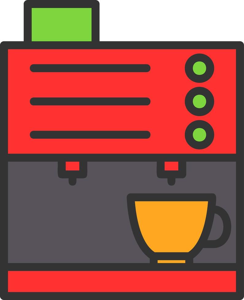 Kaffeemaschine-Vektor-Icon-Design vektor